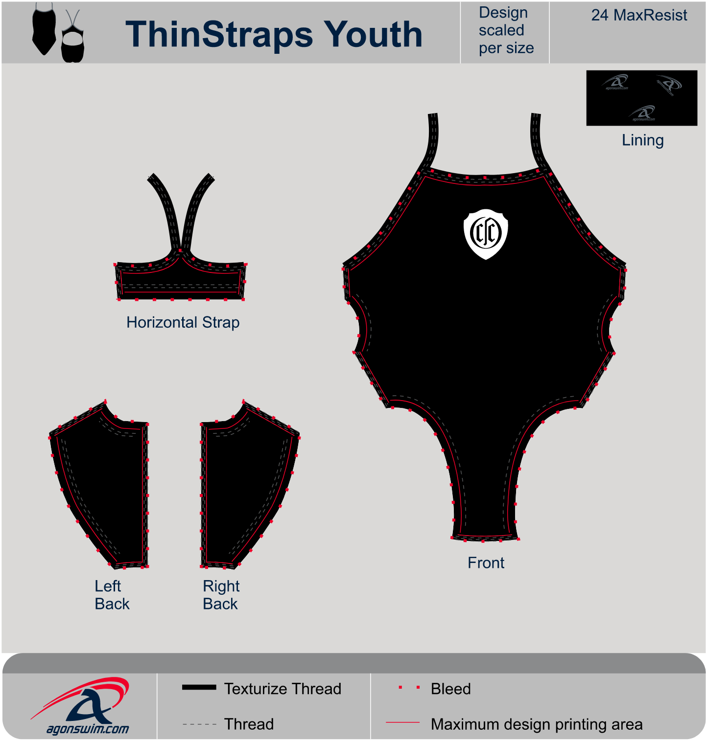 Competition Youth Thin Strap