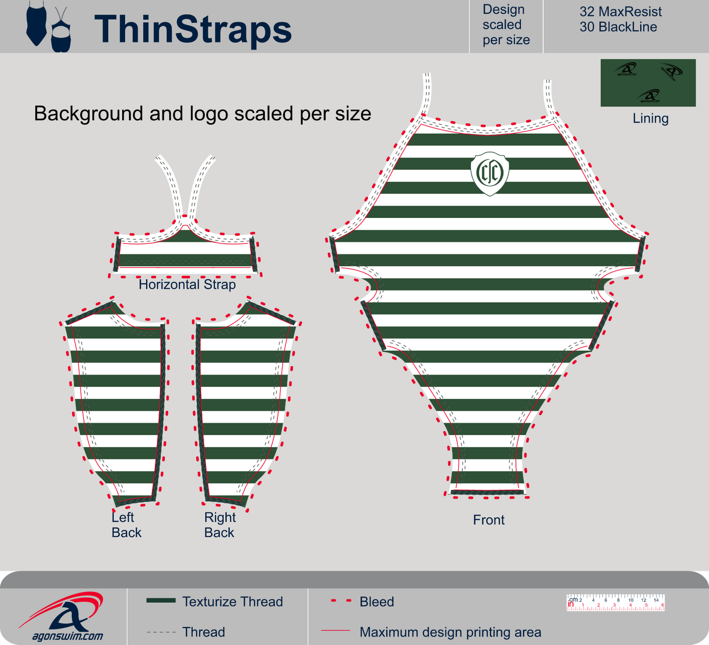 Adult Thin Strap Practice Suit 1
