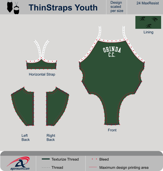 Youth Thin Strap Practice Suit 2