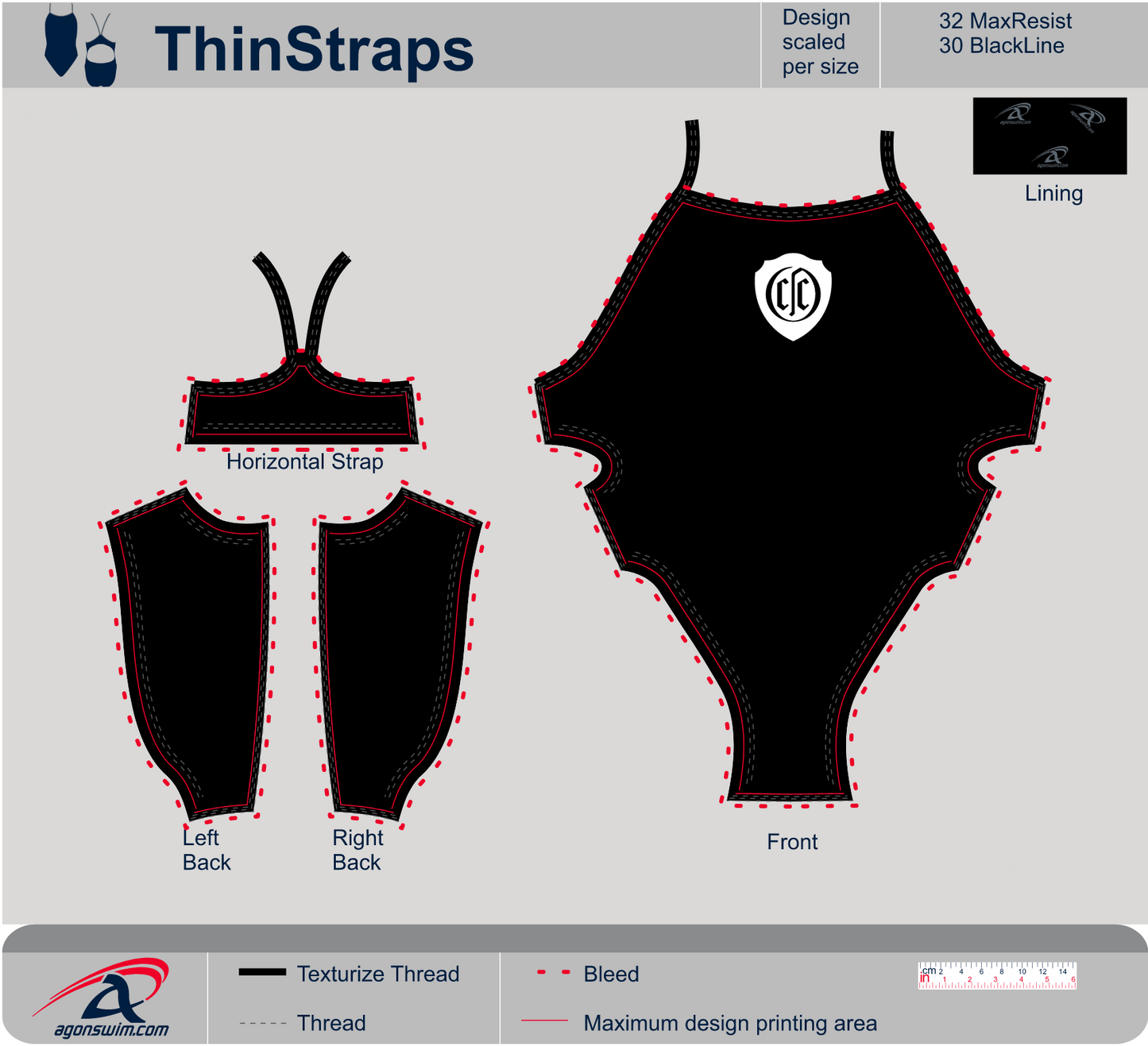 Competition Adult Thin Strap