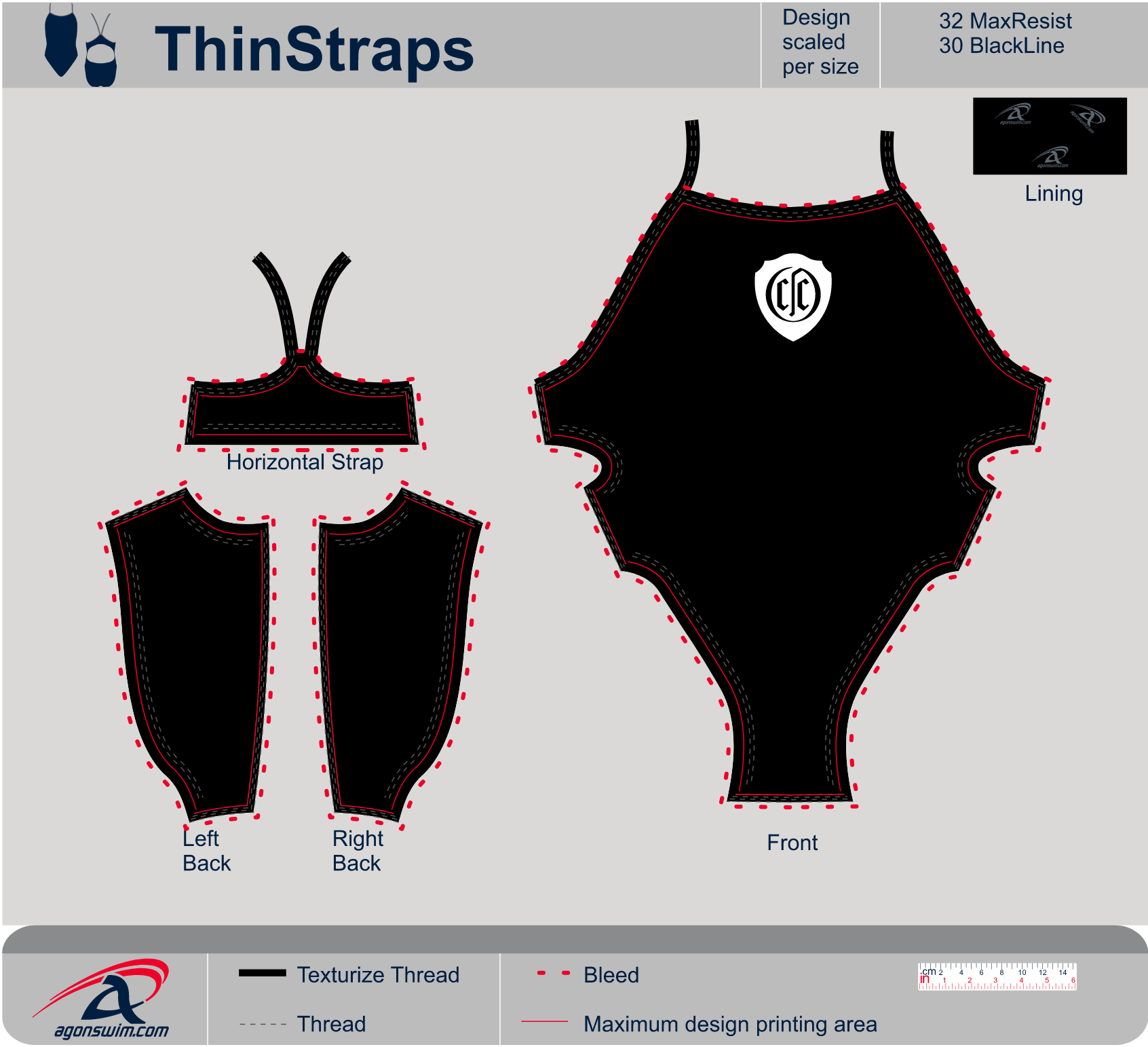Competition Adult Thin Strap