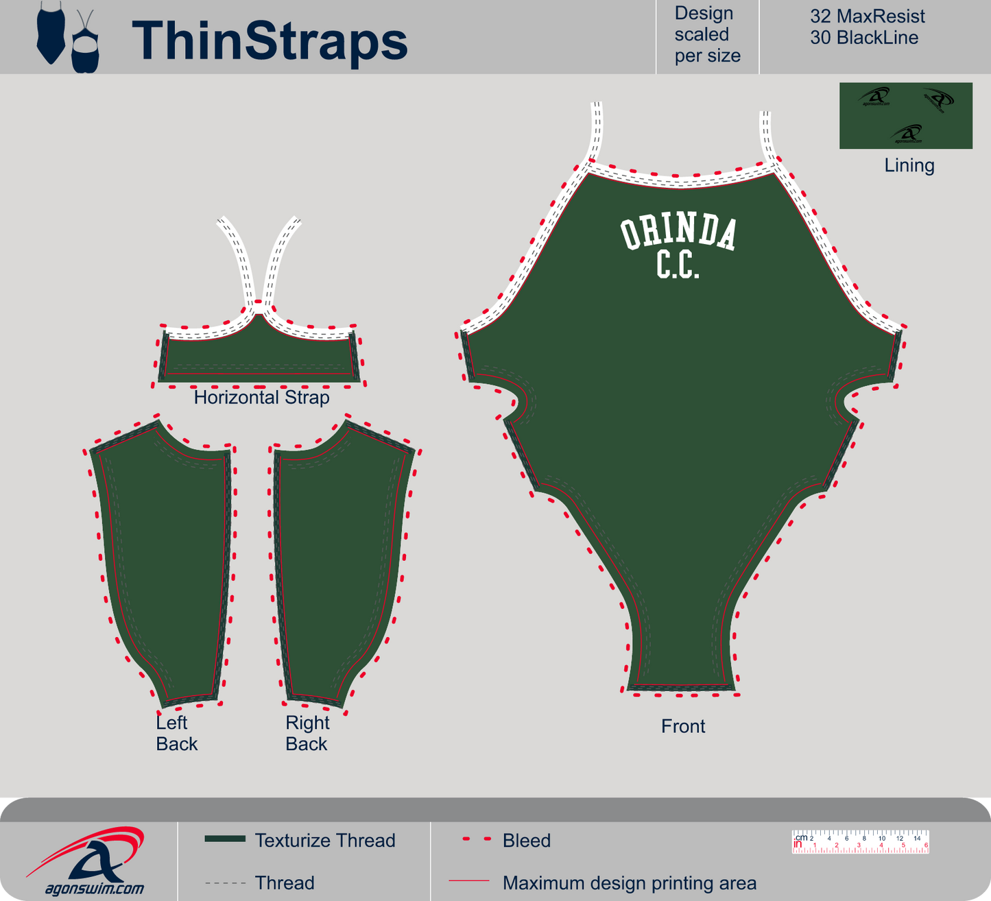 Adult Thin Strap Practice Suit 2