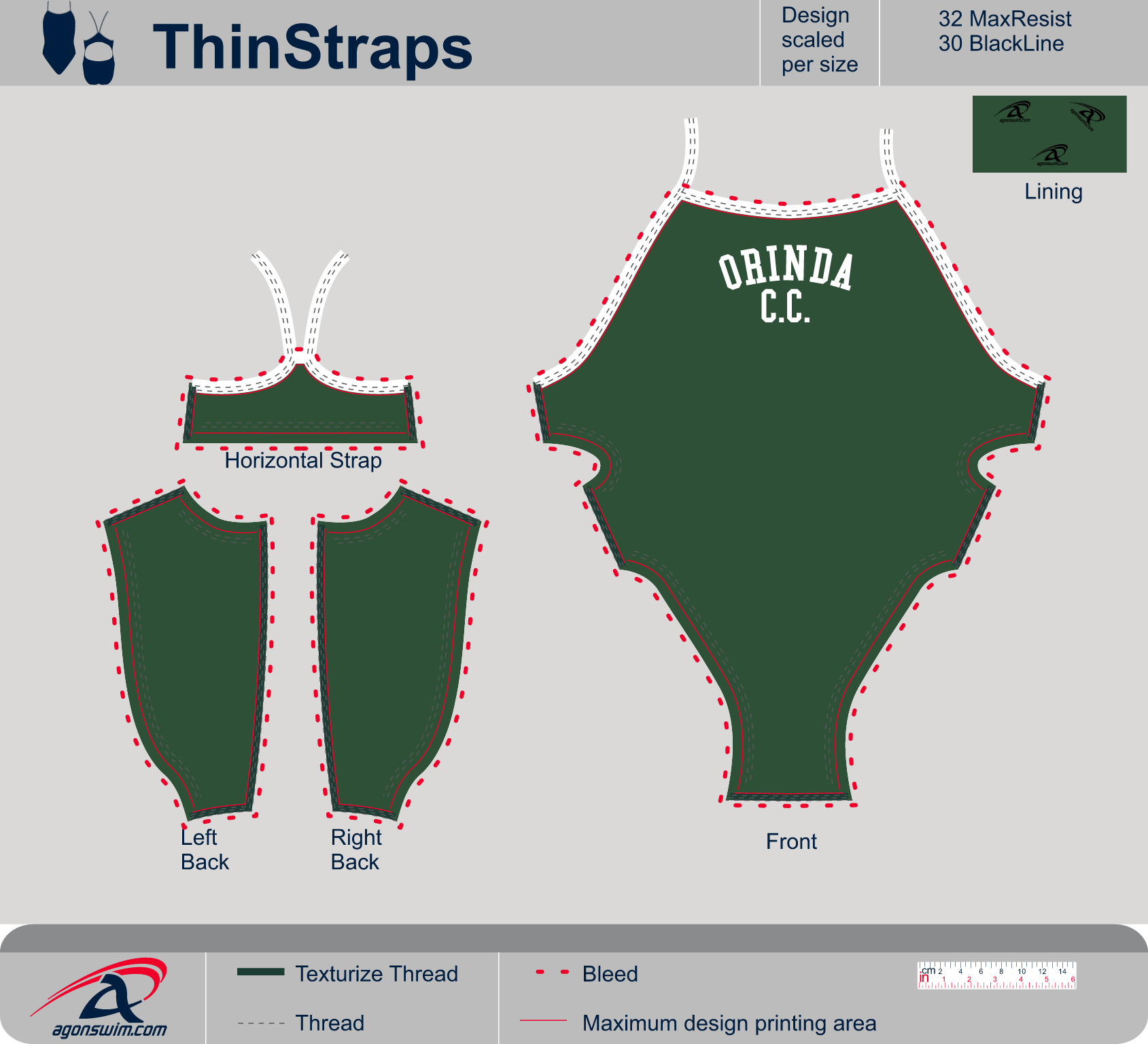Adult Thin Strap Practice Suit 2