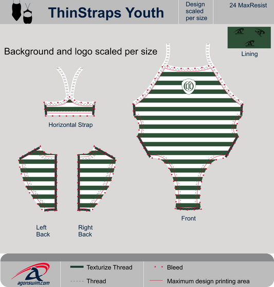Youth Thin Strap Practice Suit 1